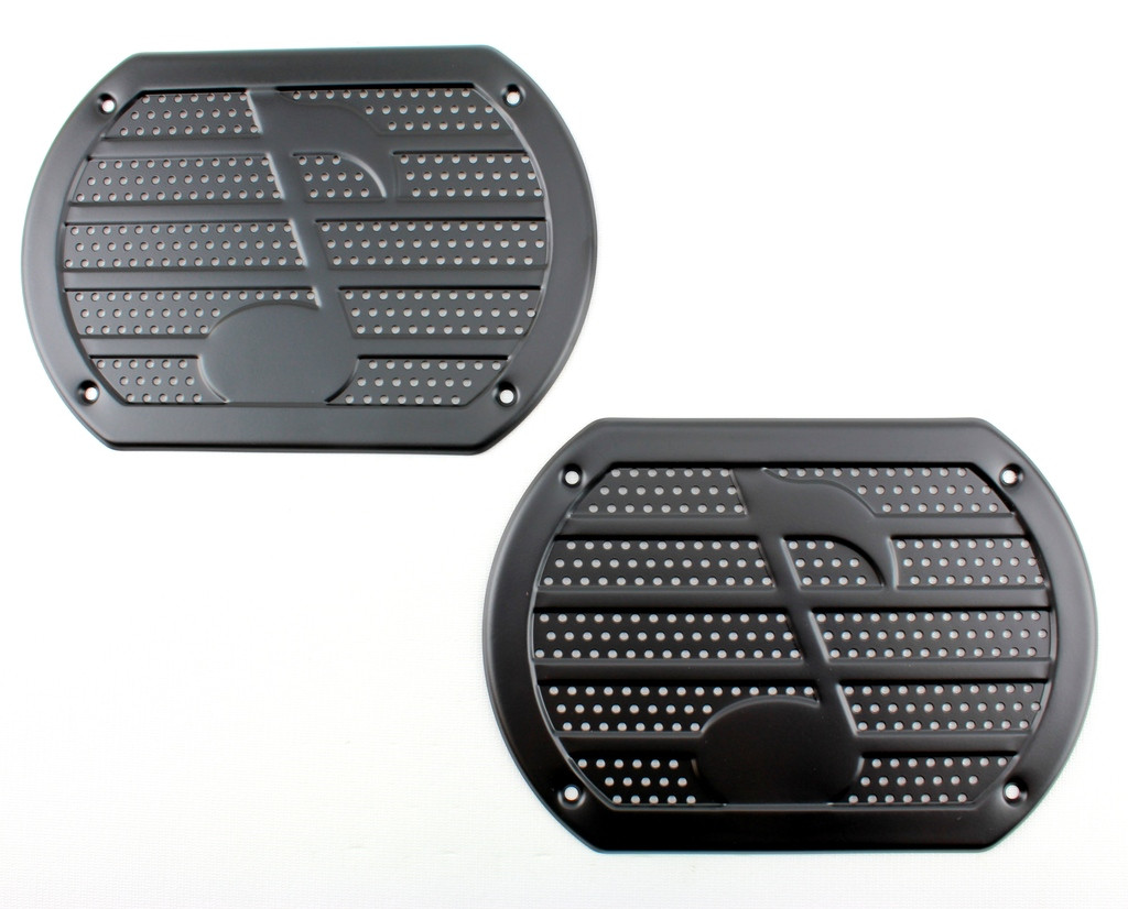 Vintage BLACK Musical Note Speaker Grill Cover Package Tray 6X9